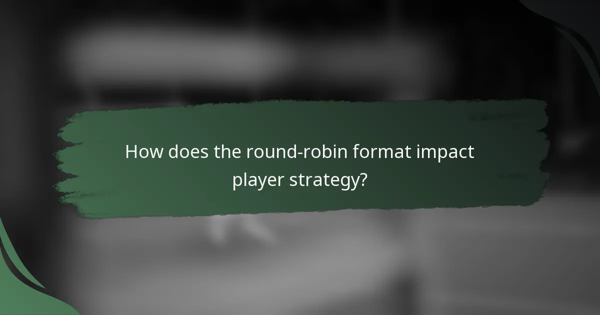 How does the round-robin format impact player strategy?