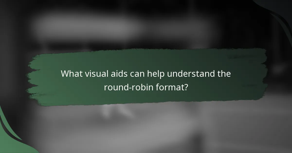 What visual aids can help understand the round-robin format?
