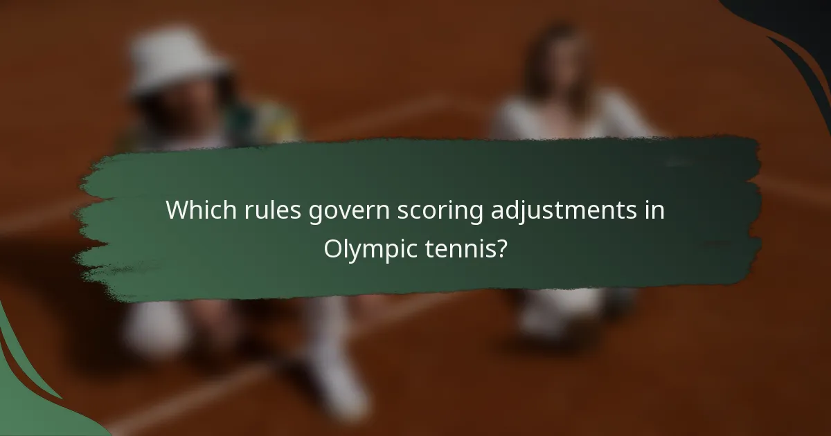 Which rules govern scoring adjustments in Olympic tennis?